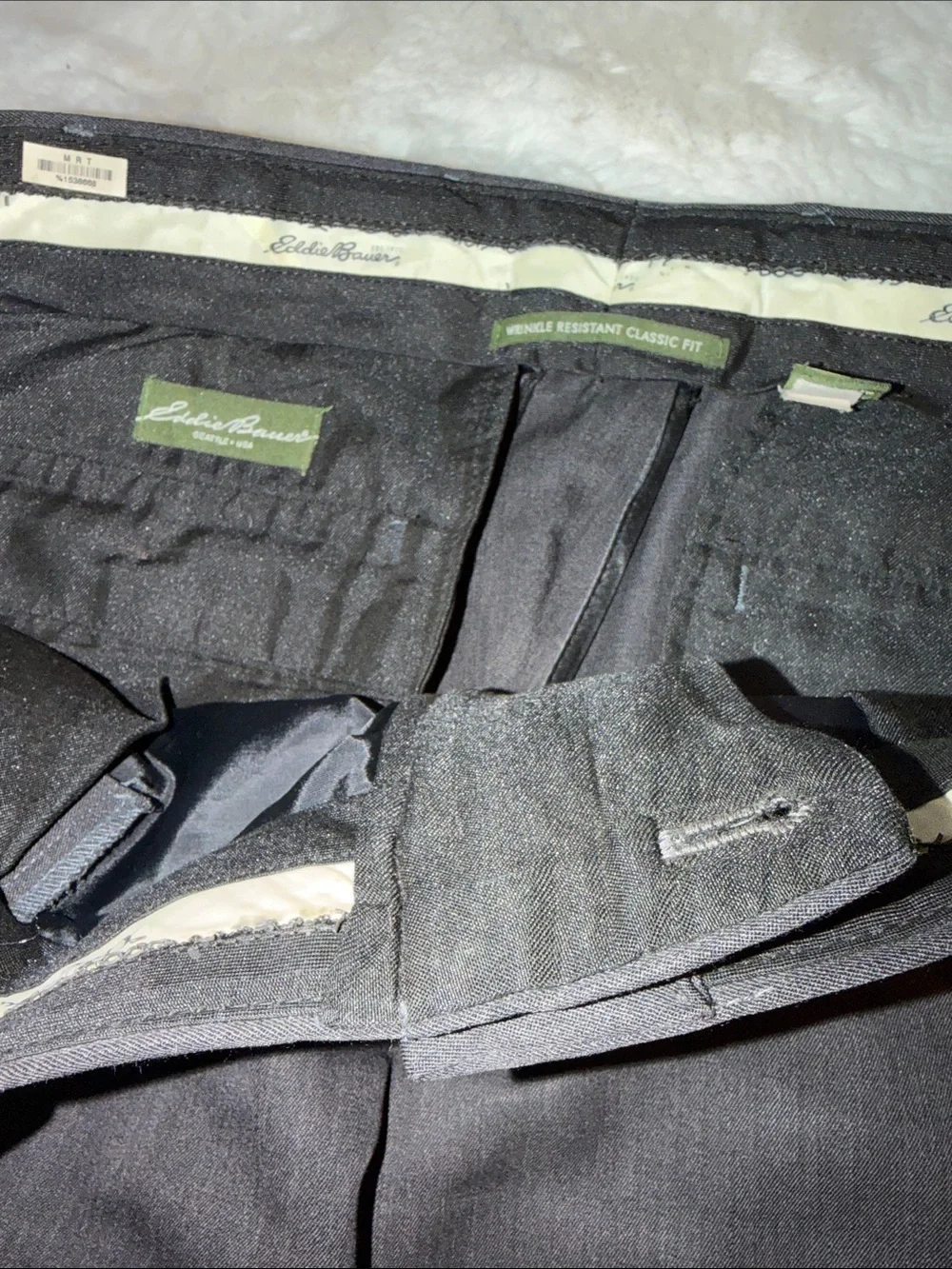 Eddie Bauer Charcoal Gray Dress Pants - 38X34 Classic Fit